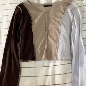 brown long sleeve top